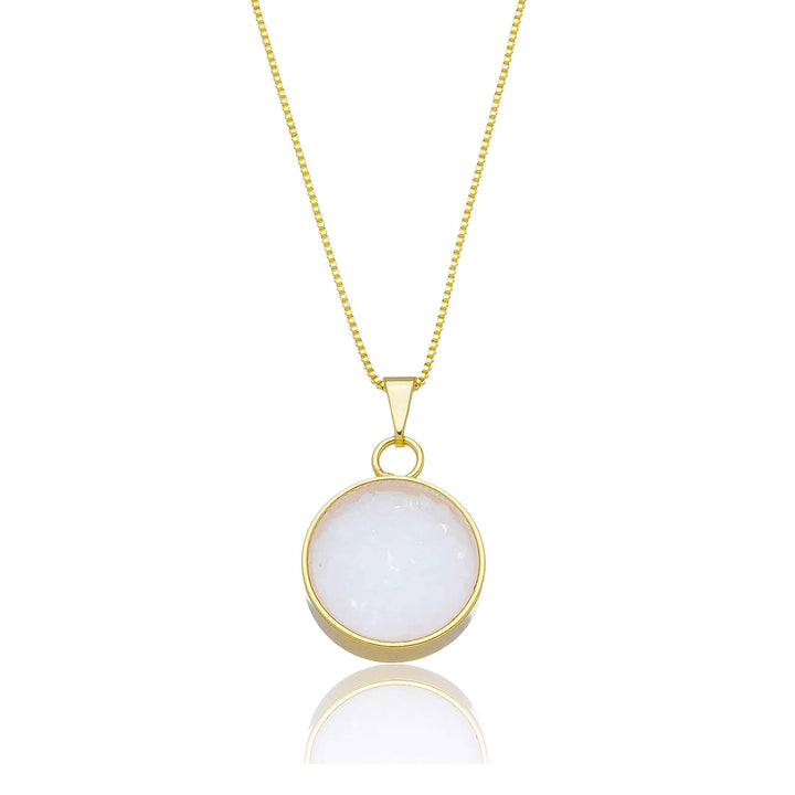 Colar Pingente Sal Grosso dourado semijoia Work Semijoias