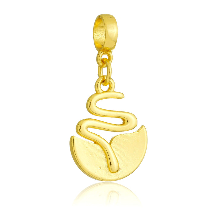 Berloque Símbolo da Biologia dourado semijoia Work Semijoias
