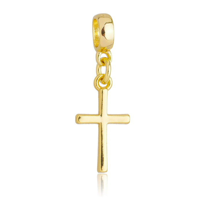 Berloque Crucifixo Cruz dourado semijoia Work Semijoias
