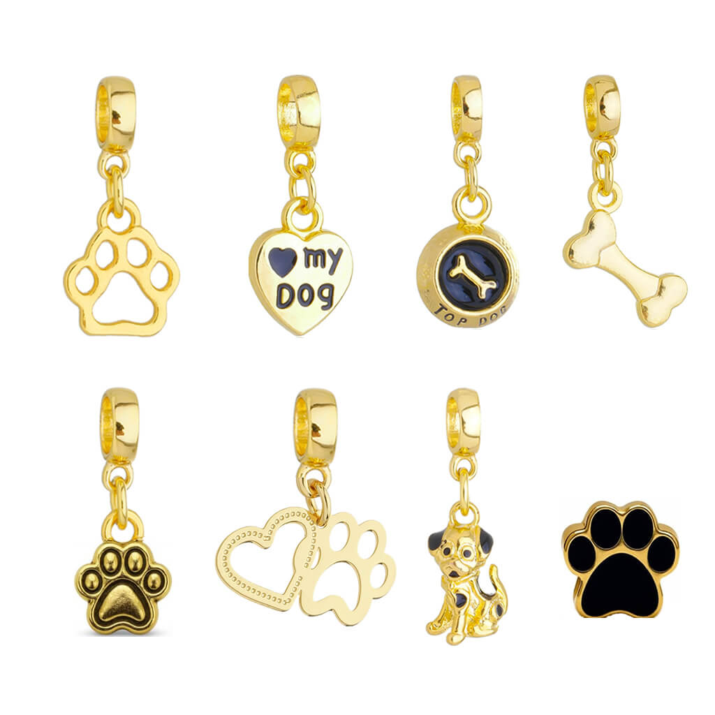Berloques Cachorro Dog Pet Banhado a Ouro 18k
