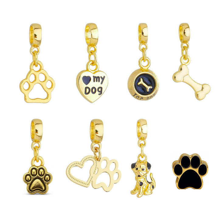 Berloques Cachorro Dog Pet Banhado a Ouro 18k