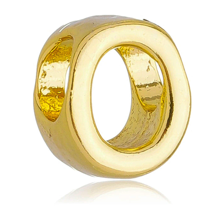 Berloque Letra O separador dourado semijoia Work Semijoias