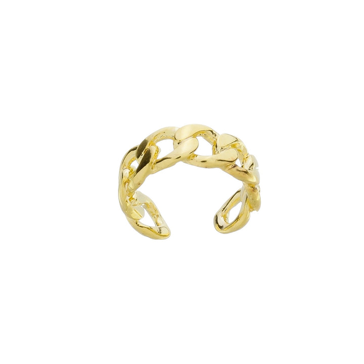 Brinco Piercing Fake Corrente dourado semijoia Work Semijoias