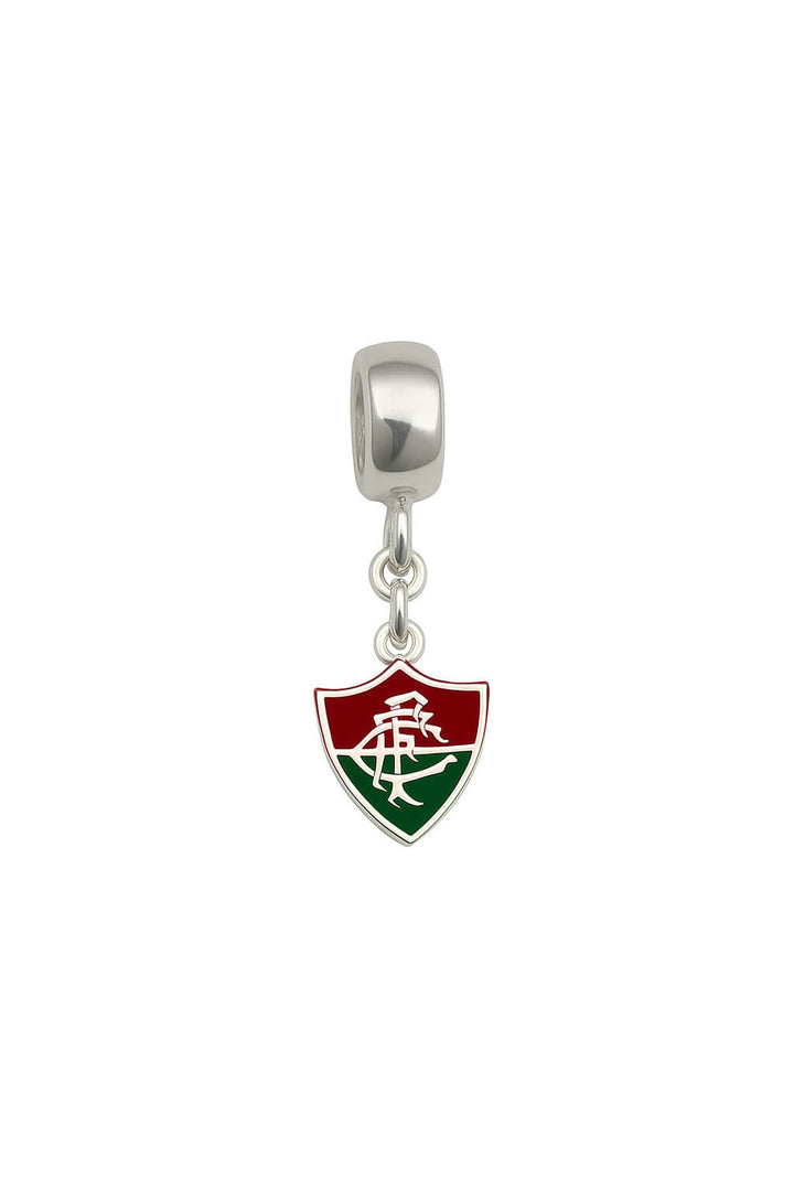 Berloque Fluminense Futebol prateado semijoia Work Semijoias