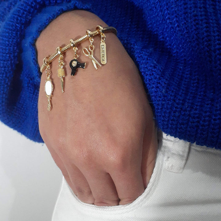 Pulseira Profissão Estética Banhado a Ouro 18k