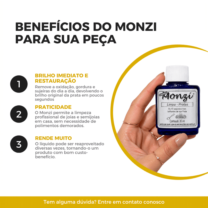 Limpa Prata Monzi Original 35ml