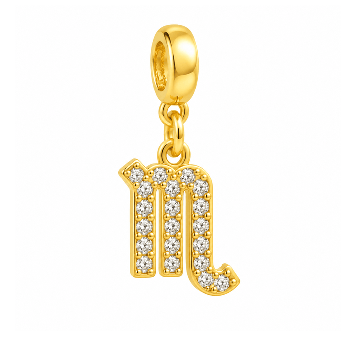 Berloques Signos Cravejados Banhado a Ouro 18k