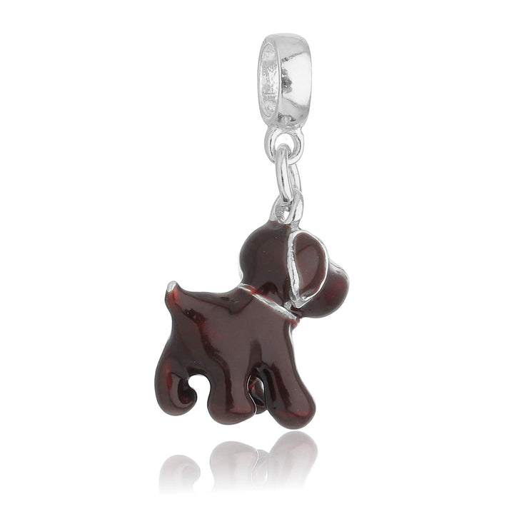 Berloque Cachorro Golden Retriever Marrom prateado — detalhe da peça Work Semijoias