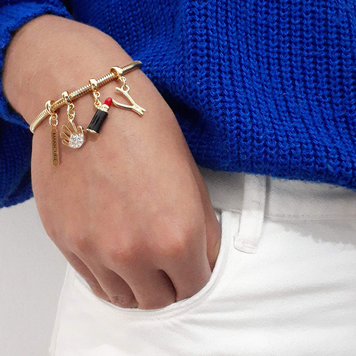 Pulseira Profissão Manicure Banhado a Ouro 18k