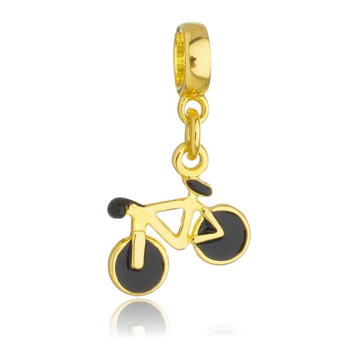 Berloque Bicicleta Ciclismo dourado semijoia Work Semijoias