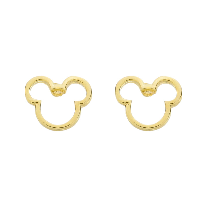 Brinco Mickey dourado semijoia Work Semijoias