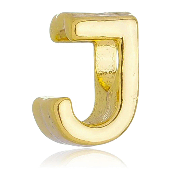 Berloque Letra J separador dourado semijoia Work Semijoias