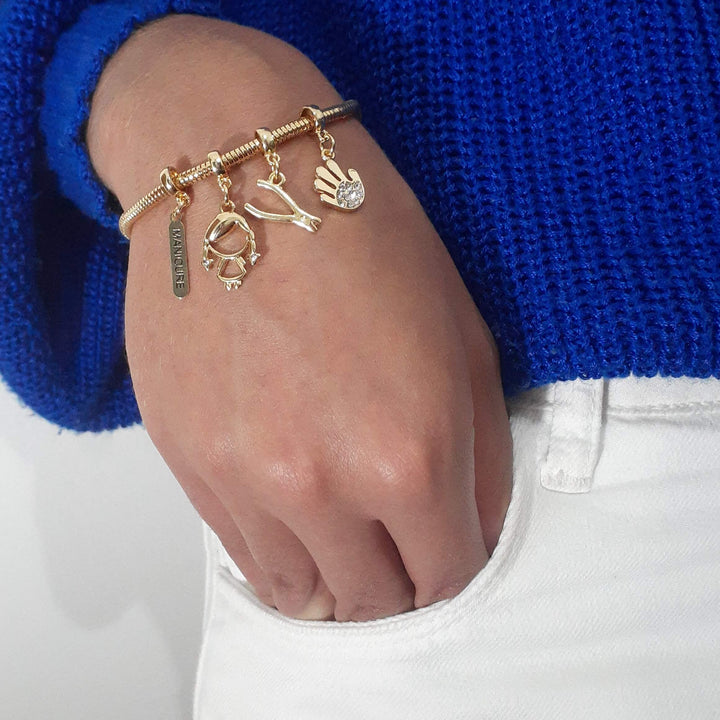 Pulseira Profissão Manicure Banhado a Ouro 18k