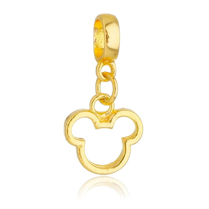 Berloque Mickey Vazado Disney dourado semijoia Work Semijoias