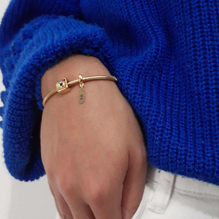 Pulseira Instagram 10K Berloque Banhado a Ouro 18k