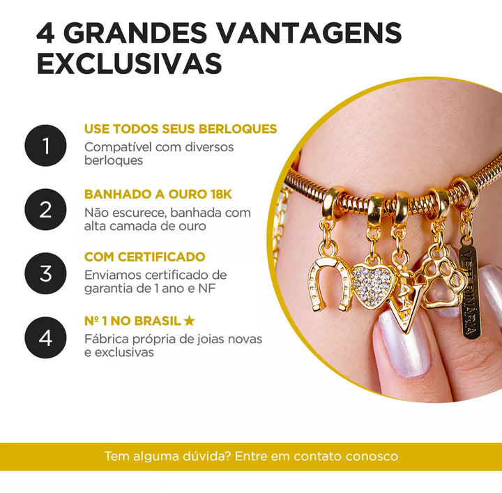 Berloque Letra Y Cravejada Zircônia dourado — detalhe da peça Work Semijoias