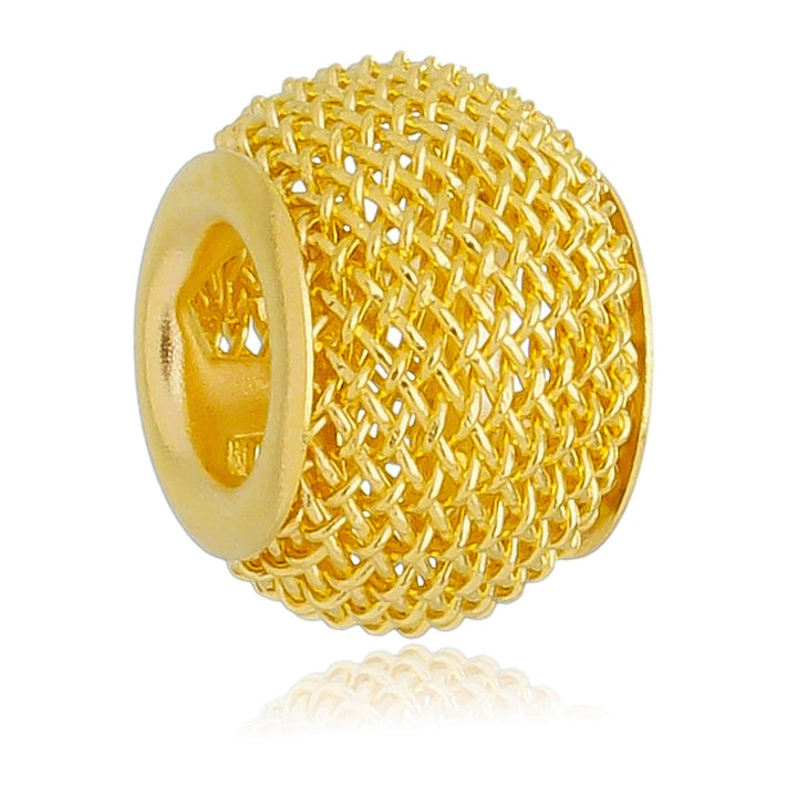 Berloque Separador Murano Telinha dourado semijoia Work Semijoias