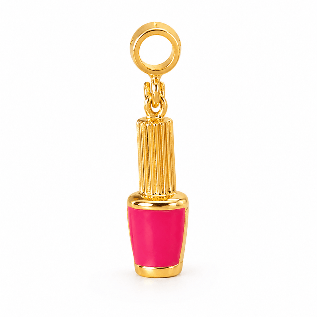 Berloque Vidro de Esmalte Filha dourado semijoia Work Semijoias