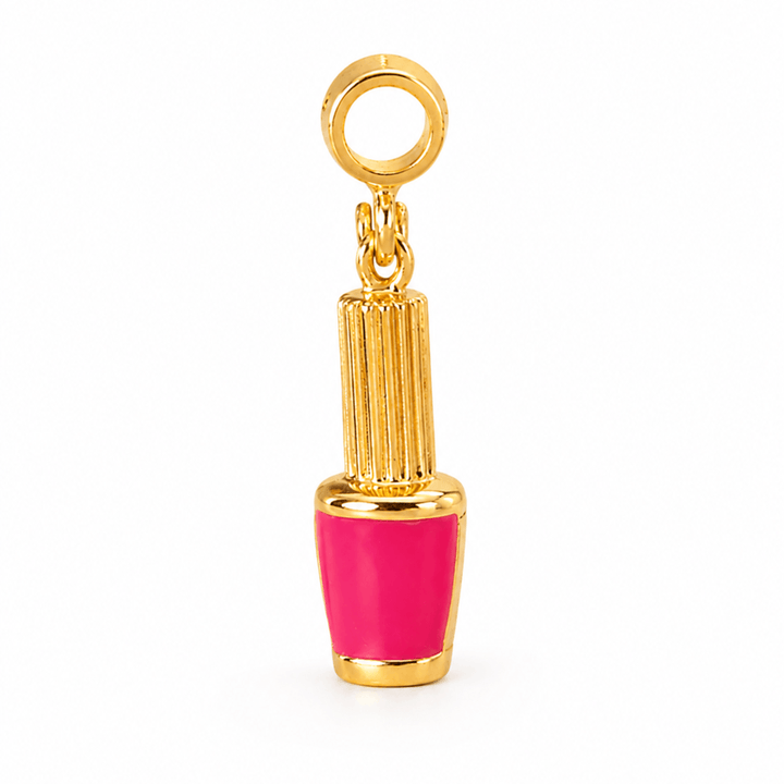 Berloque Vidro de Esmalte Filha dourado semijoia Work Semijoias