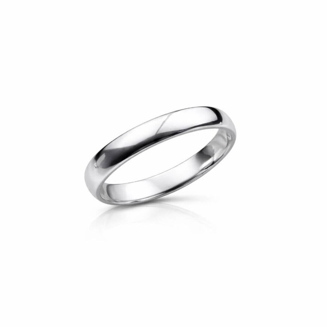 Aliança Namoro Compromisso Lisa Masculina prateado semijoia Work Semijoias
