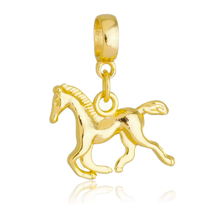 Berloque Cavalo dourado semijoia Work Semijoias