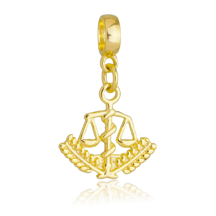 Berloque Símbolo da Nutrição dourado semijoia Work Semijoias
