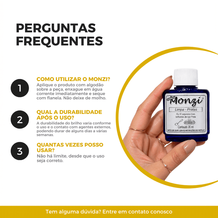 Limpa Prata Monzi Original 35ml